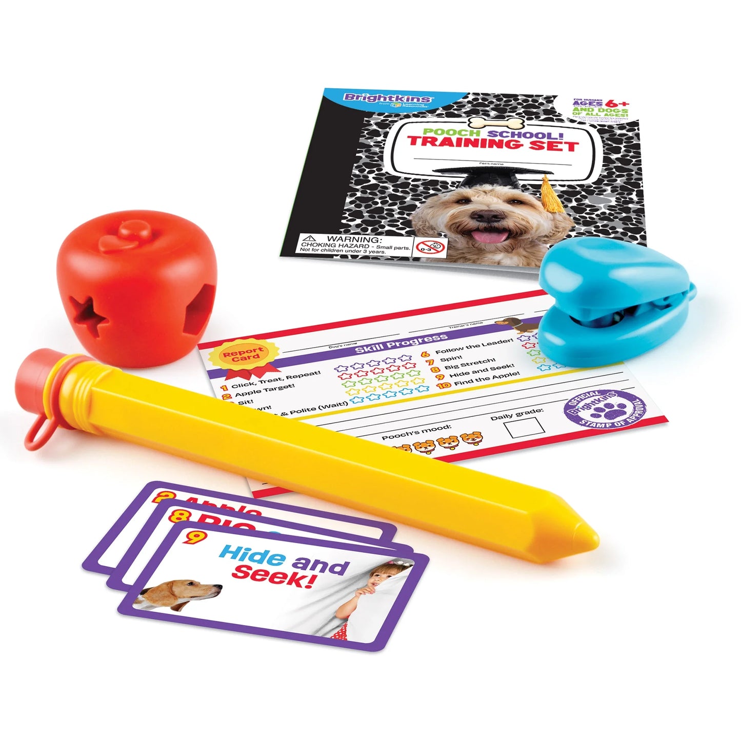 Pooch School! Dog Training Set Dog Toy, Interactive Enrichment Games, 15-Pieces