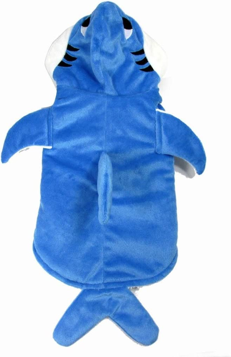 Funny Dog Cat Shark Costumes, Pet Halloween Christmas, Blue, Size 9.4