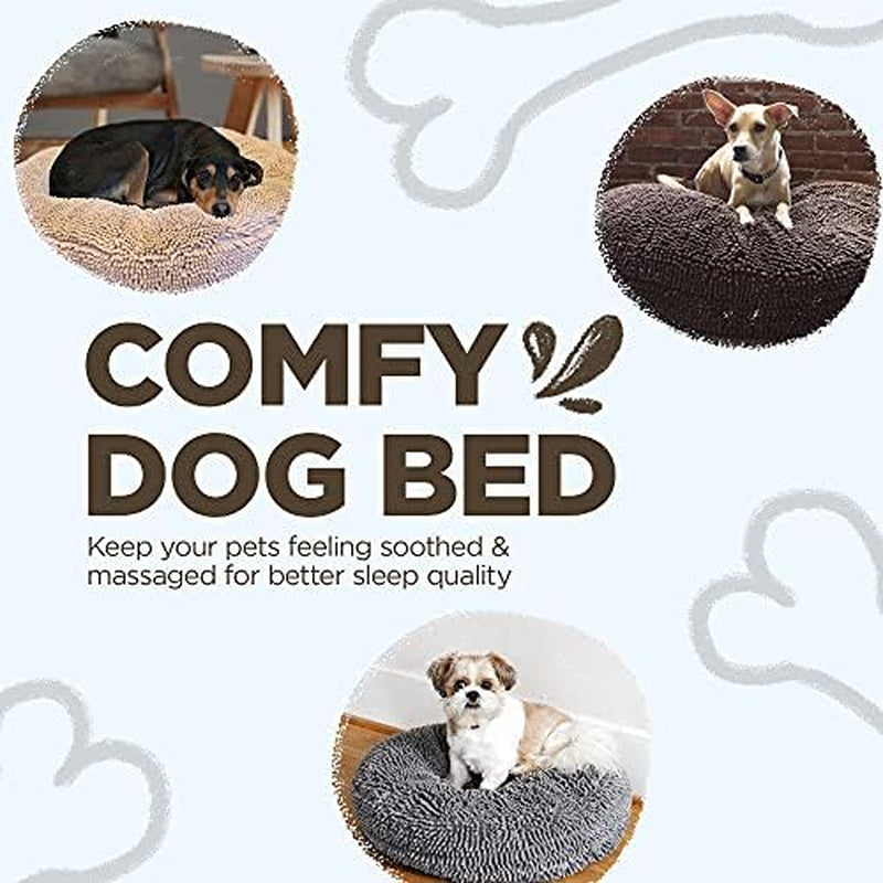 Super Snoozer Dog Bed - Comfortable Bed for Dogs - Microfiber Chenille - 42" round Dog Bed X-Large Dark Chocolate (42X42X7 Inches)