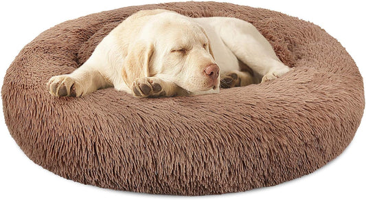 Dog Bed Cat Bed Cushion Donut Bed Faux Fur Cuddler for Dog Cat Improved Sleep Pet Bed Multiple Sizes Machine Washable