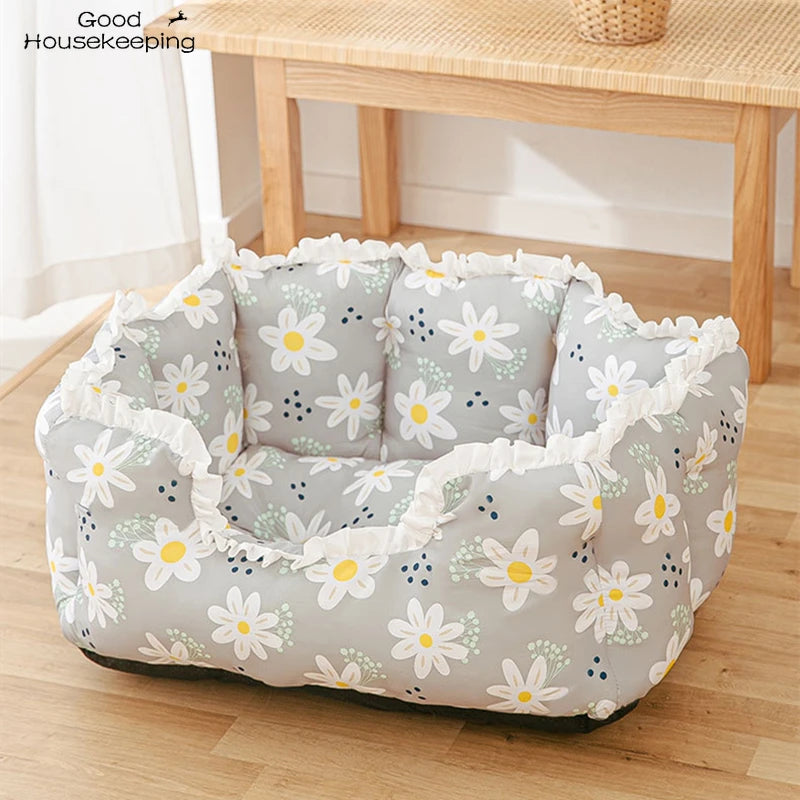 Summer Cat Bed House Kennel Dog Bed Dog Rug Cats Bed Small Dog House Cushion Sofa Bed Cat House Pet Bed Pet Tent