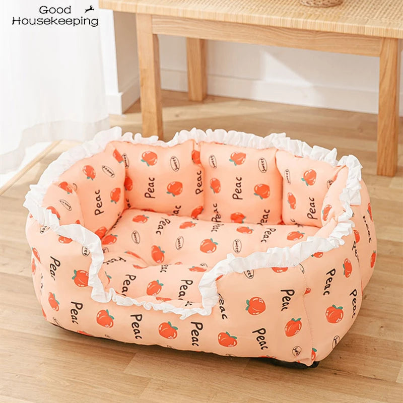 Summer Cat Bed House Kennel Dog Bed Dog Rug Cats Bed Small Dog House Cushion Sofa Bed Cat House Pet Bed Pet Tent