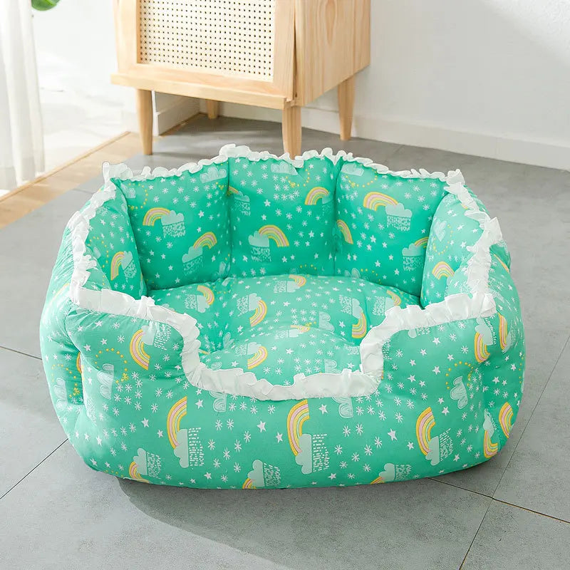 Summer Cat Bed House Kennel Dog Bed Dog Rug Cats Bed Small Dog House Cushion Sofa Bed Cat House Pet Bed Pet Tent