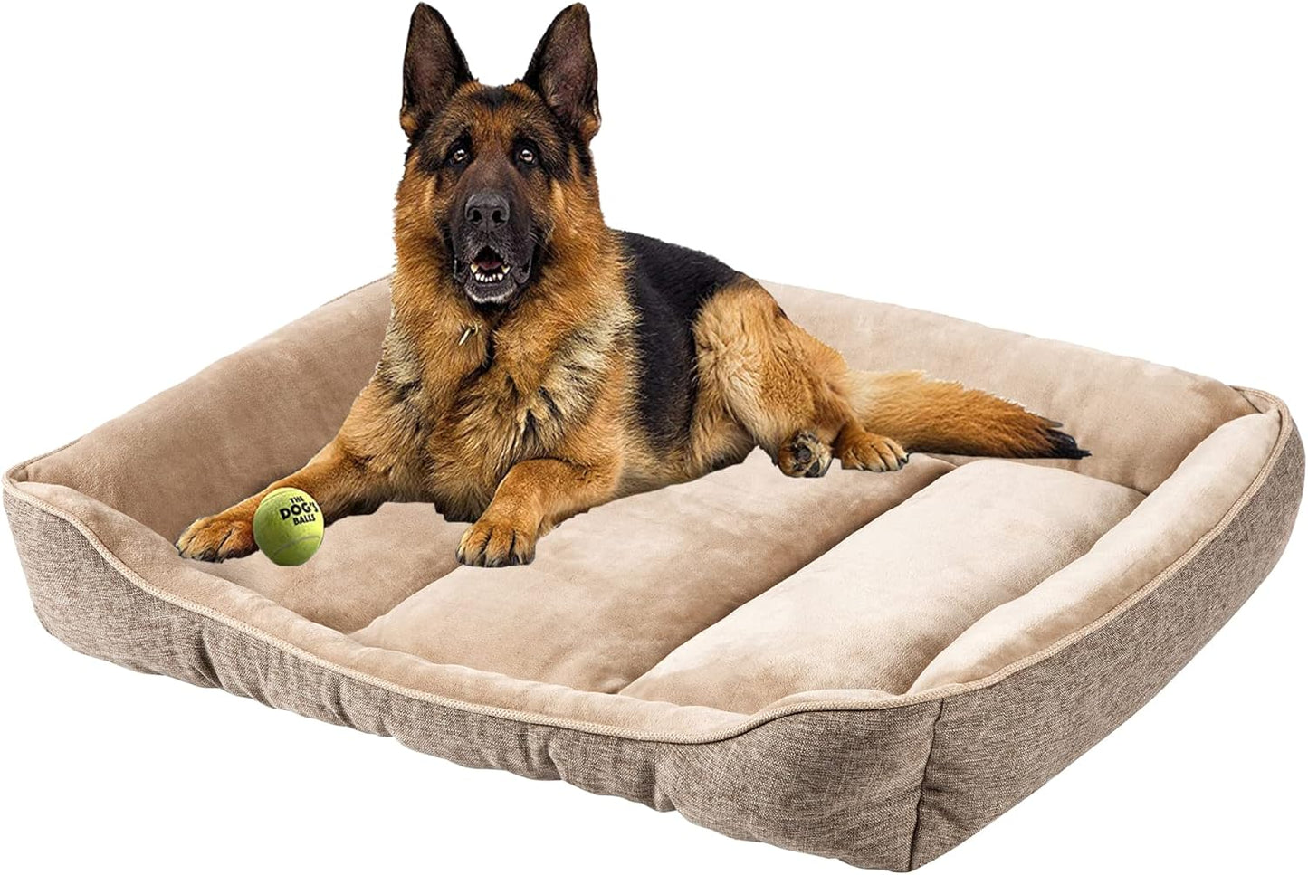 Square Dog Bed 24X18 Inches Brown Sleeping Bed Pet Bed Pet Supplies Ultra Soft Anti-Slip and Durable Bed, Cushing for Small Dogs