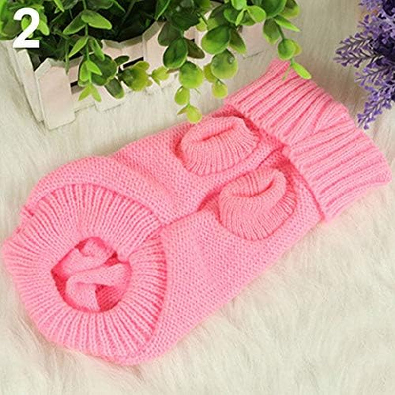 Warm Pet Sweater Puppy Clothes for Cold Weather & Pet Puppy Dog Cat Lovely Winter Warm Cable Knit Sweater Jumper Pet Clothes