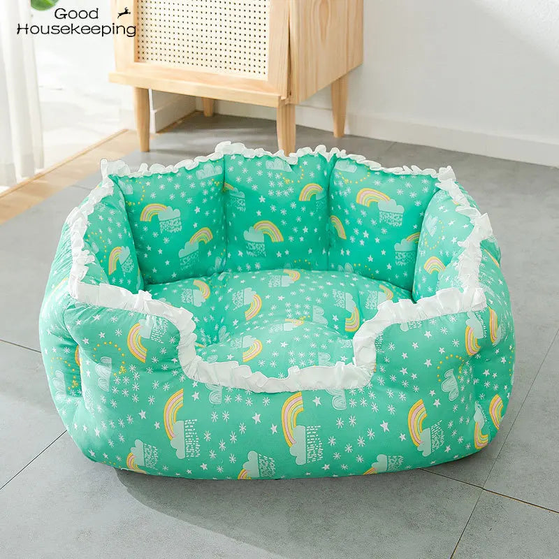 Summer Cat Bed House Kennel Dog Bed Dog Rug Cats Bed Small Dog House Cushion Sofa Bed Cat House Pet Bed Pet Tent