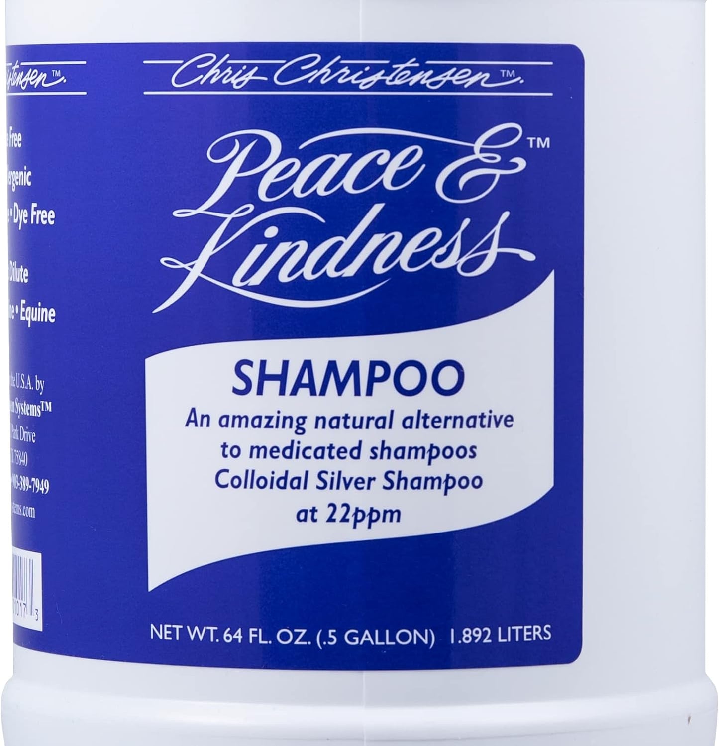 Shampoo for Dogs - Peace & Kindness Shampoo - Dog Shampoo for Skin Problems - Colloidal Silver Shampoo - 64 Oz.