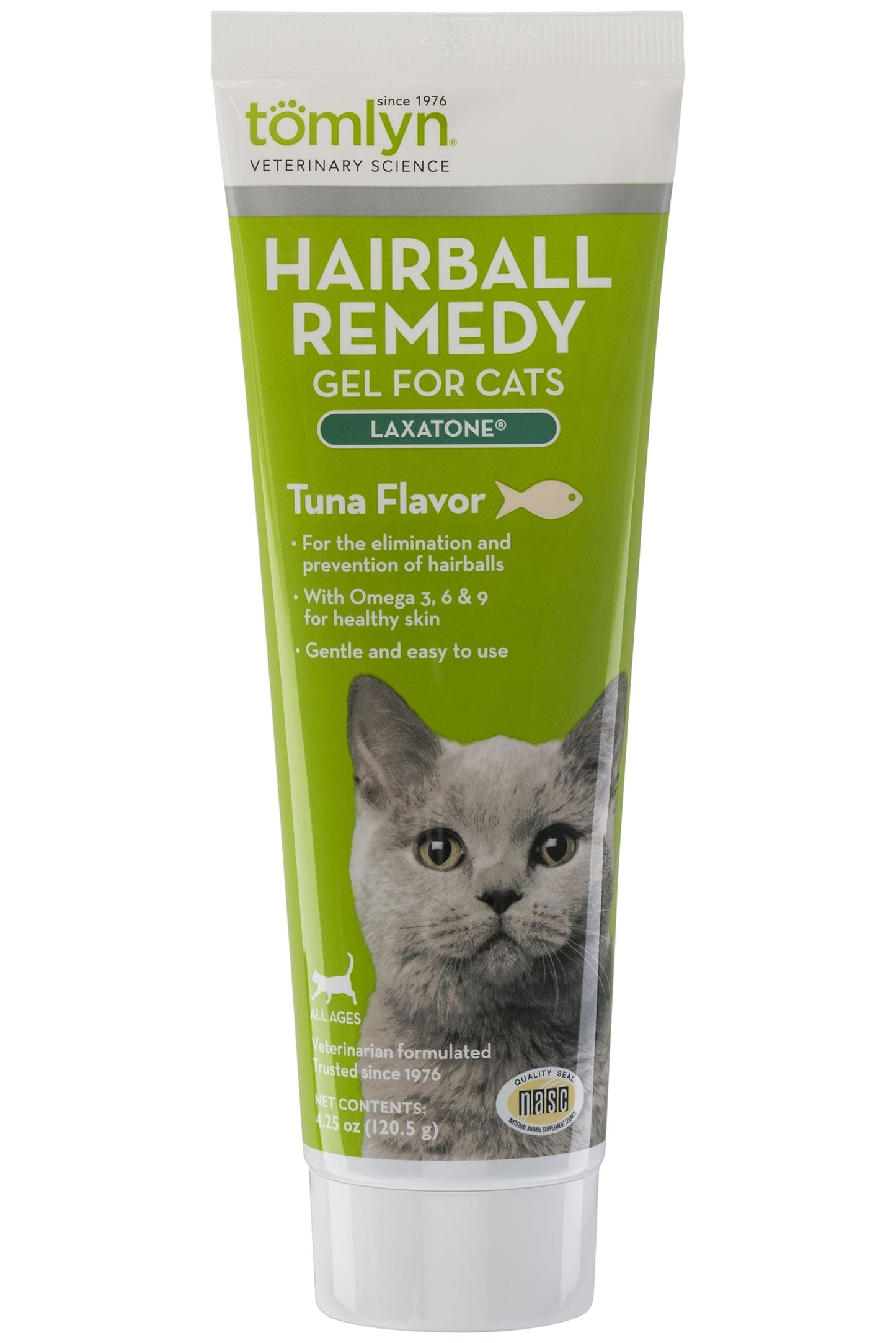 Laxatone Hairball Remedy Supplement for Cat, Tuna Flavor, 4.25 Oz.