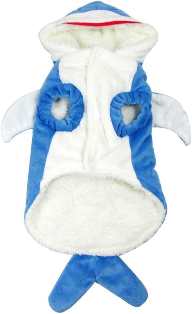 Funny Dog Cat Shark Costumes, Pet Halloween Christmas, Blue, Size 9.4