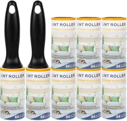 Lint Rollers for Pet Hair, Lint Remover Clothes Roller Extra Sticky Upgrade Portable Lint Roller Refill for Dog Cat Hair on Clothes, Pants,Car Seats,Carpet,Leather Chair