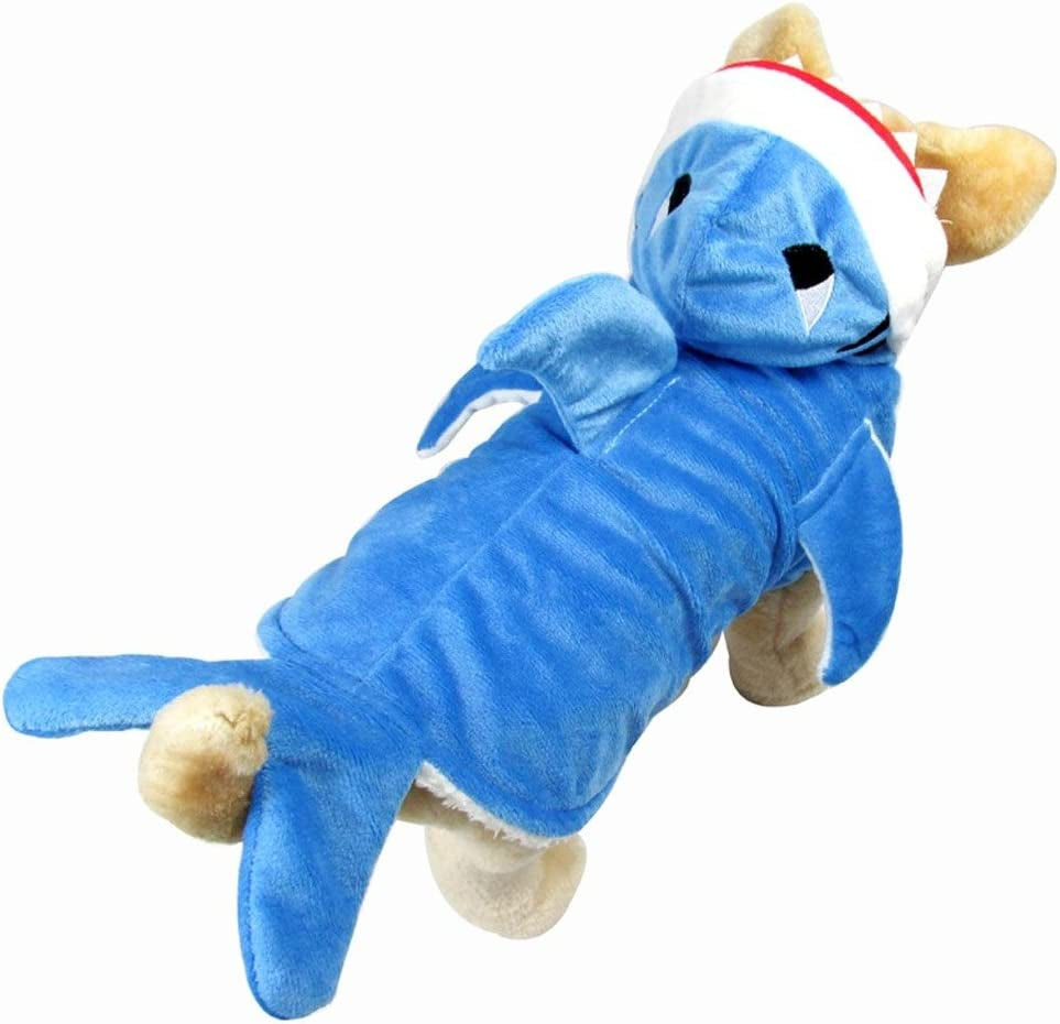 Funny Dog Cat Shark Costumes, Pet Halloween Christmas, Blue, Size 9.4