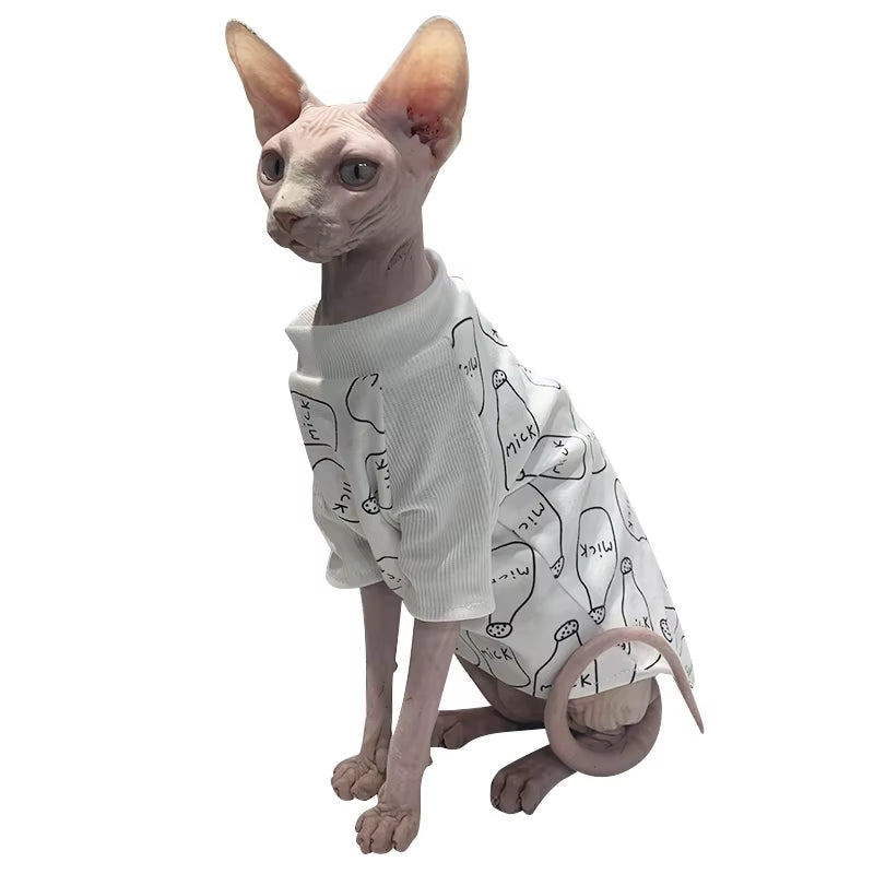 Sphinx Cotton Clothes for Pets, Cat and Dog T Shirt, 100% Cotton