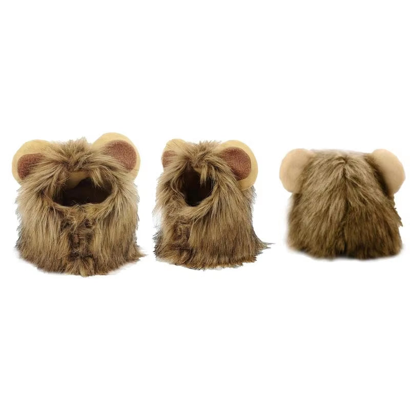 Cute Lion Mane Wig Cosplay Clothes Pet Costumes Hat Fancy Lion Hair Cat Clothes Dress up Funny Pet Cosplay Wig Caps Supplies