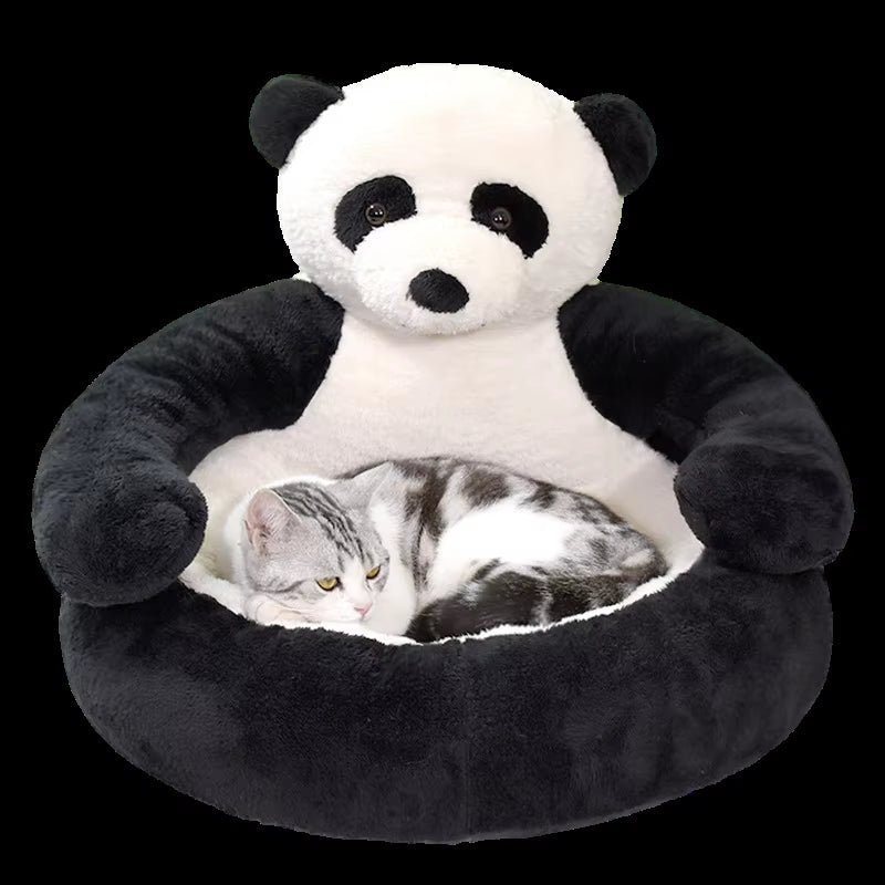 Semi-Enclosed Bear Pet Dog Bed Ultra Soft Cat Bed Detachable Plush Puppy Bed Winter Warm Sleeping Bed Mat Pet Product